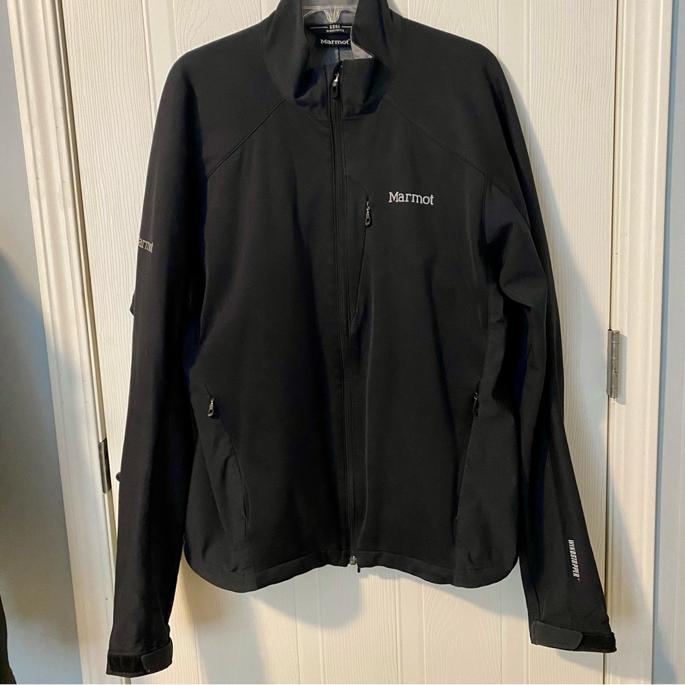 Mens Black Marmot Gore Windstopper Jacket